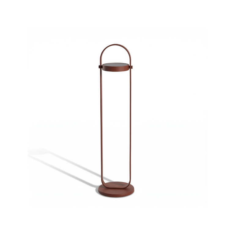 מנורת חוץ סולארית LUMIERE LARGE עם חישוק תאורה פנימי מתכוונן.